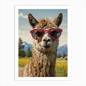 Llama In Sunglasses 6 Art Print