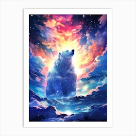 Polar Bear In The Sky Art Print