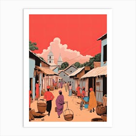 Zanzibar, Tanzania, Graphic Illustration 1 Art Print