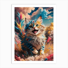 Cat In The Sky 1 Art Print