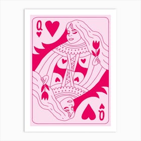 Queen of hearts Art Print