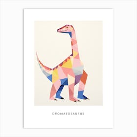 Nursery Dinosaur Art Dromaeosaurus 3 Poster Art Print