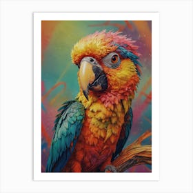 A Parrot With A Cheeky Grin Art Print