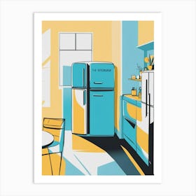 Retro Kitchen Art Print