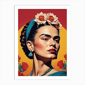 Frida Kahlo Portrait (16) Art Print