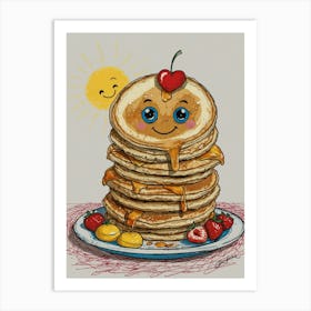 Happy Pancakes 1 Art Print