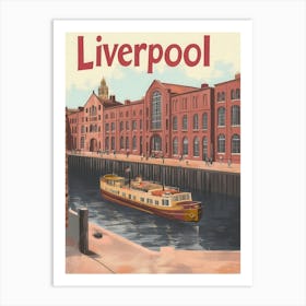 Aihrgdesign A Classic 1960s Travel Poster For Liverpool 5 Art Print