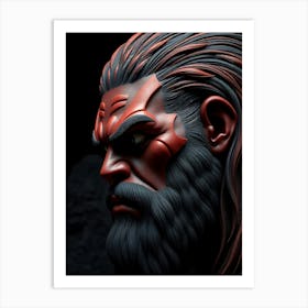 Head Of A Fantasy Warrior Art Print