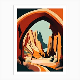 Arches National Park United States Of America Retro Art Print