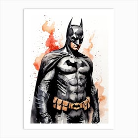 Batman Watercolor Painting (14) Art Print