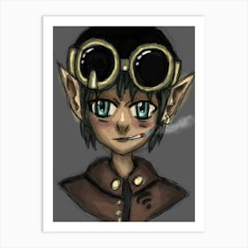 Steampunk Elf Art Print