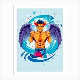 Demon With Wings Art Print