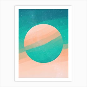 Minimal art abstract watercolor painting Beautiful seaside Art Print