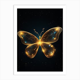 Golden Butterfly 47 Art Print