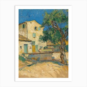 House With Olive Tree Art Print