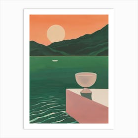 Bowl In The Water Art Print