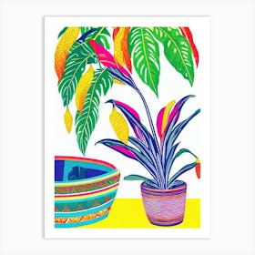 Banana Plant Eclectic Boho Art Print