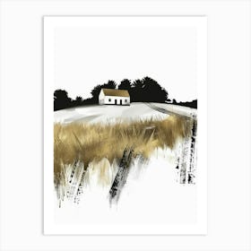 House In The Field Canvas Print Art Print