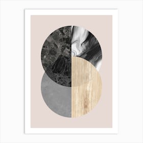 Collage geometric textures 2 Art Print