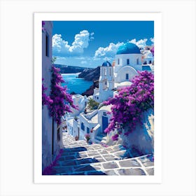 Beautiful Santorini Greece Wall Art 3 Art Print