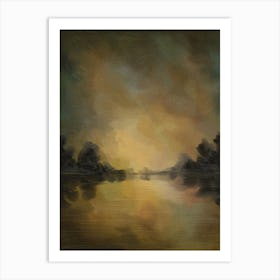 Sunset Over The Water Art Print