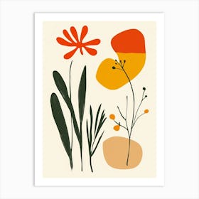 Flowers And Leaves 36 Art Print