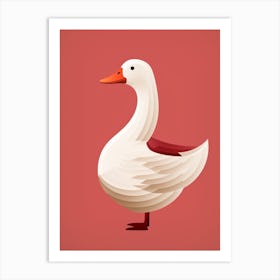 Minimalist Mallard Duck 1 Illustration Art Print