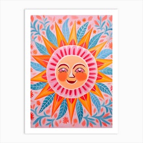 Sun Folk Art Art Print