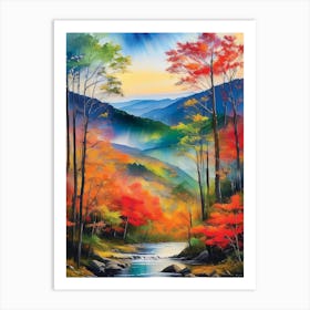 Autumn In The Smoky Mountains 2 Art Print