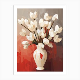 Bleeding Heart Flower Still Life Painting 2 Dreamy Art Print