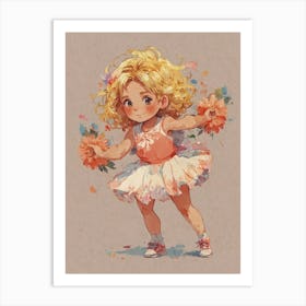 Cheerleader Girl 1 Art Print