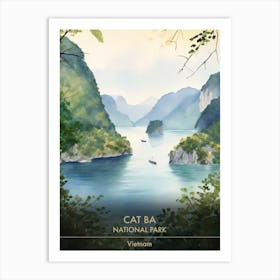 Cat Ba National Park Vietnam Watercolour 3 Art Print