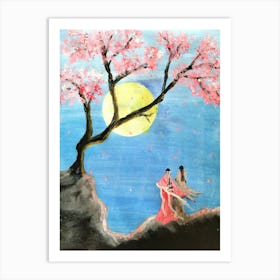 Japanese Moonlight Art Print