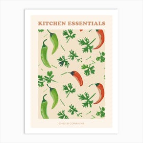 Chilli & Coriander Pattern Poster Art Print