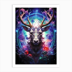 Psychedelic Deer Art Print