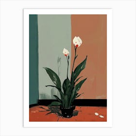 'Two White Flowers' Art Print