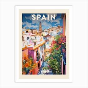 Seville Spain 3 Fauvist Painting Travel Poster Art Print