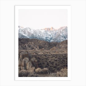 California Snow Covered Peaks Art Print