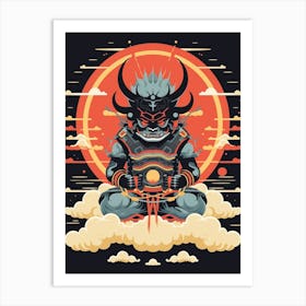 Raijin Thunder God Japanese Style 12 Art Print