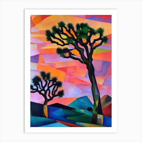 Joshua Tree Tree Cubist Art Print