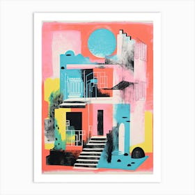 A House In Sydney, Abstract Risograph Style 4 Art Print