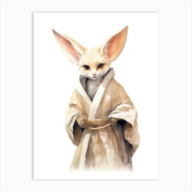 Baby Fennec Fox As A Jedi Watercolour 3 Art Print