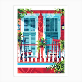 Shabby Chic Porch Art Print