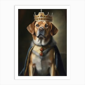 King Beagle Art Print