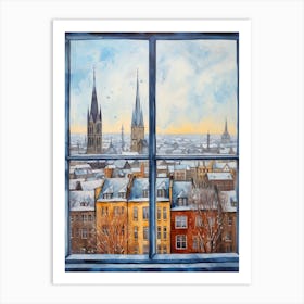 Winter Cityscape Cologne Germany 2 Art Print