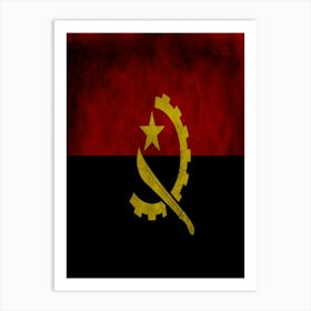 Angola Flag Texture Art Print