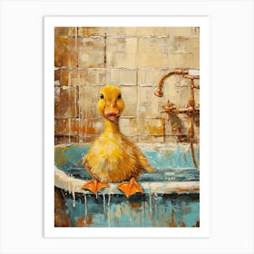 Kitsch Duckling In The Bath 2 Art Print
