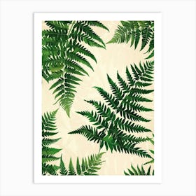 Pattern Poster Walking Fern 2 Art Print