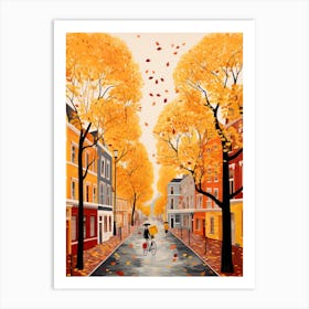 Copenhagen In Autumn Fall Travel Art 1 Art Print