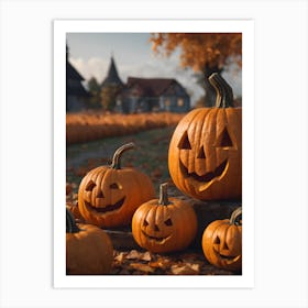 Halloween Pumpkins 5 Art Print